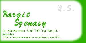 margit szenasy business card